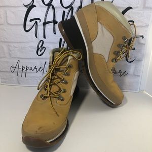TIMBERLAND #19340 Wheat Tan Nubuck Leather Ankle Boots 6 Inch Women's US 9.5 M